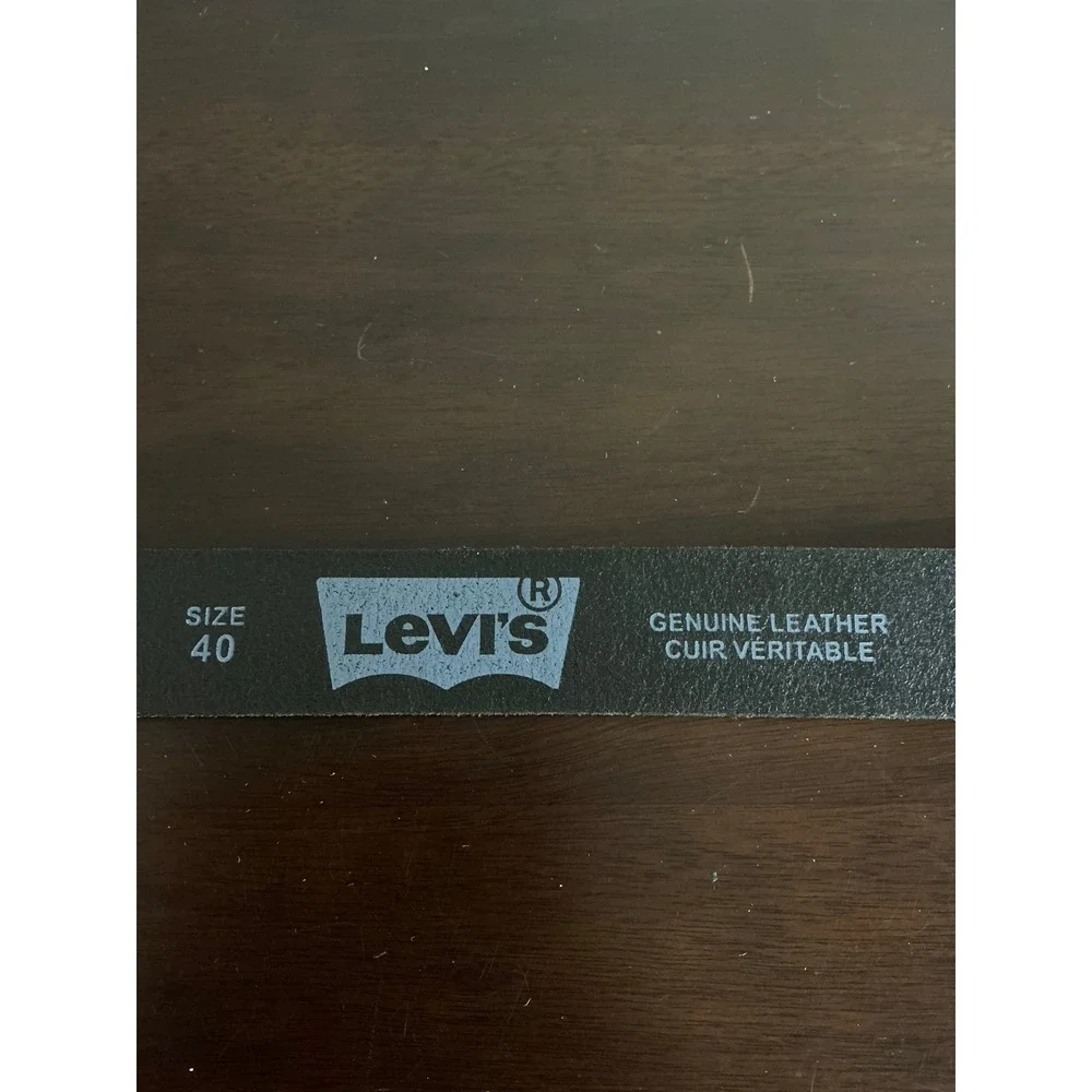 Levi's Belt Men's Size 40 Black Leather Belt Casual‎ Dress Workwear
